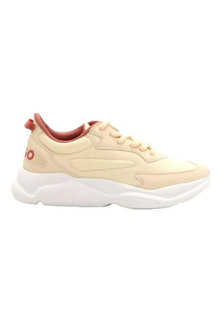 Pantofi sport barbati,  galben deschis, poliester,