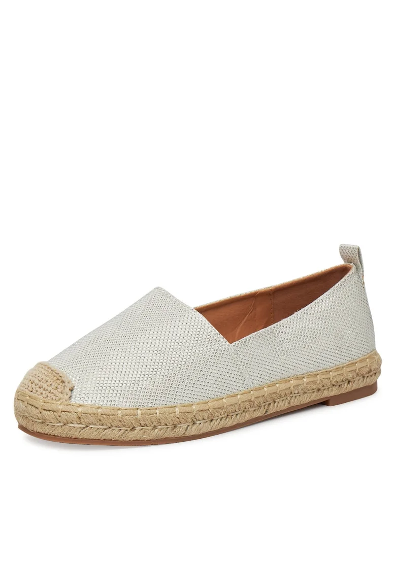 Espadrile dama,  textil, Alb