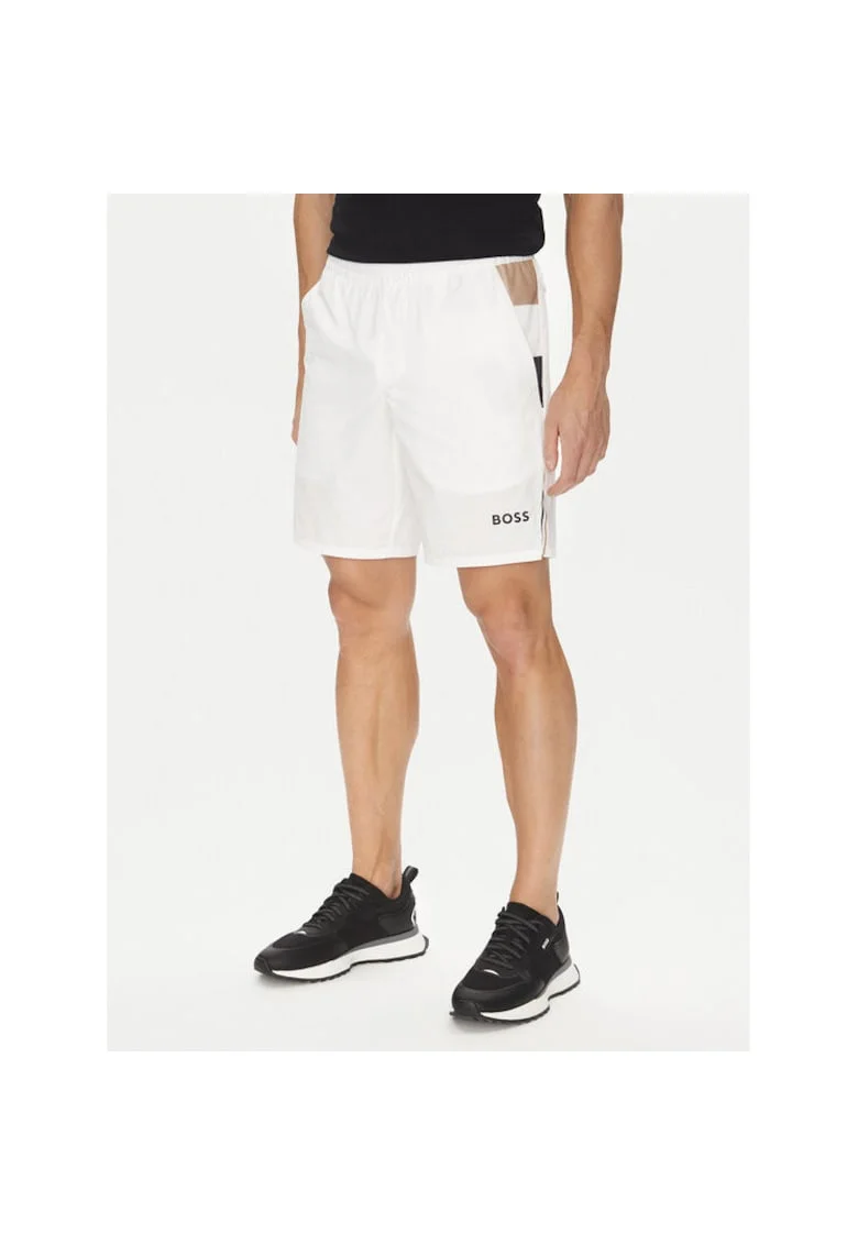 Pantaloni sport barbati  alb, 2 buzunare, material respirabil