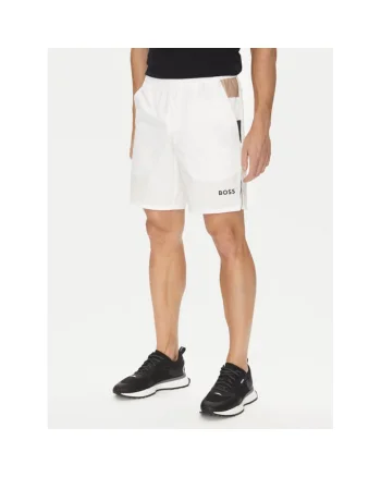Pantaloni sport barbati  alb, 2 buzunare, material respirabil