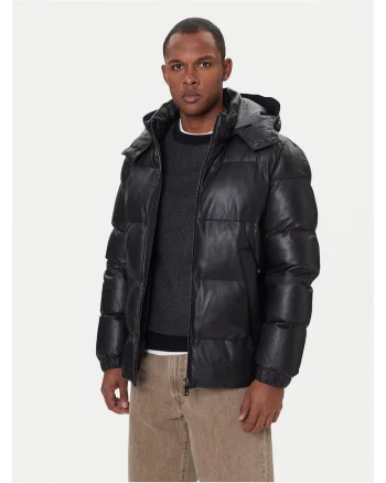 Jacheta barbati  piele, negru