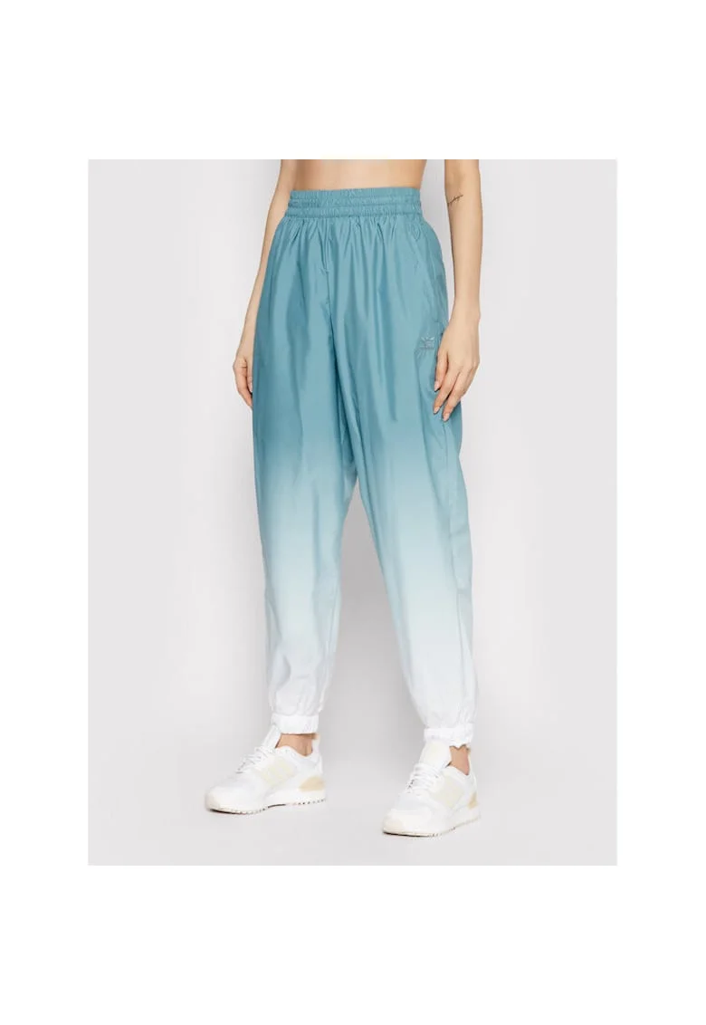 Pantaloni sport dama  alb, verde, material confortabil,