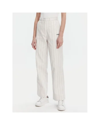 Pantaloni sport dama,  alb, material respirabil