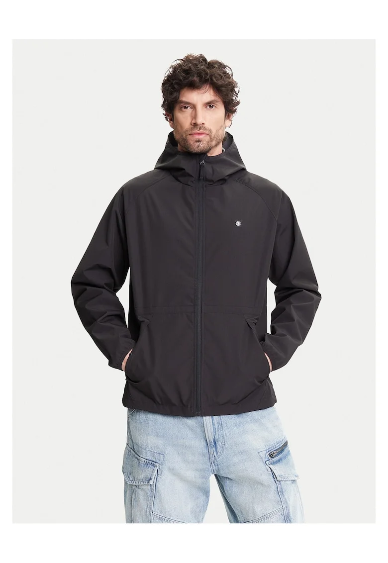 Jacheta de ploaie barbati  neagra, material impermeabil