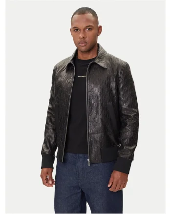 Geaca barbati  negru, piele
