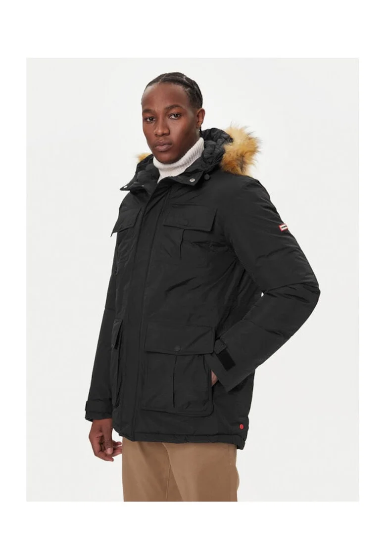 Geaca barbati,  parka, negru, material rezistent