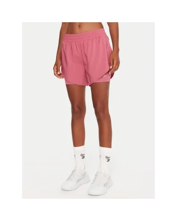Pantaloni sport dama  scurti, roz, fabricat respirabil