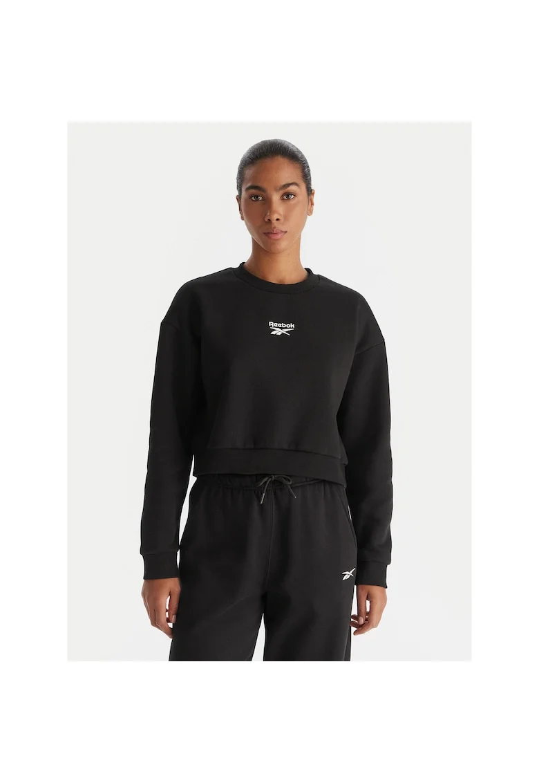 Hanorac sport dama  negru, din material confortabil,