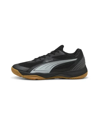 Pantofi Solarflash III low-cut din plasa pentru handball, Negru/Gri deschis