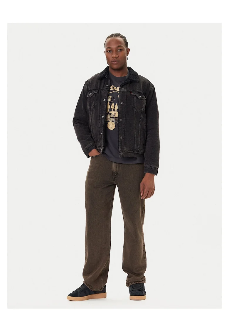 Geaca de blugi barbati  negru, denim,