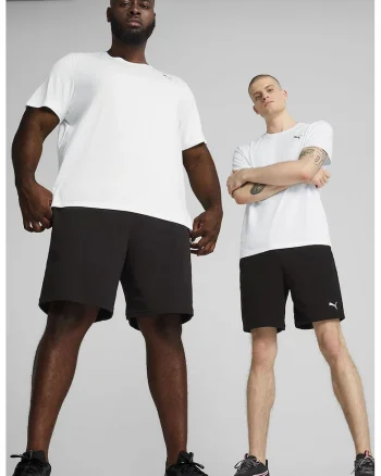 Pantaloni scurti cu logo, pentru fitness, Negru