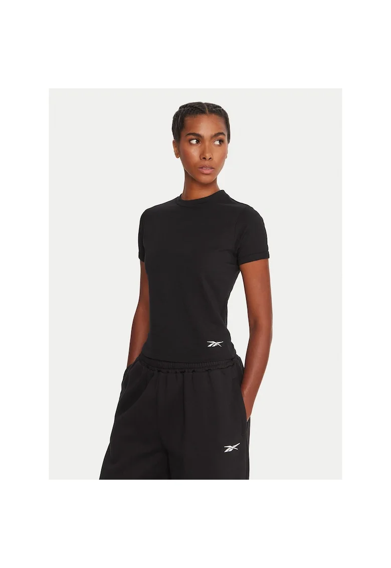 Tricou sport,  negru, bumbac