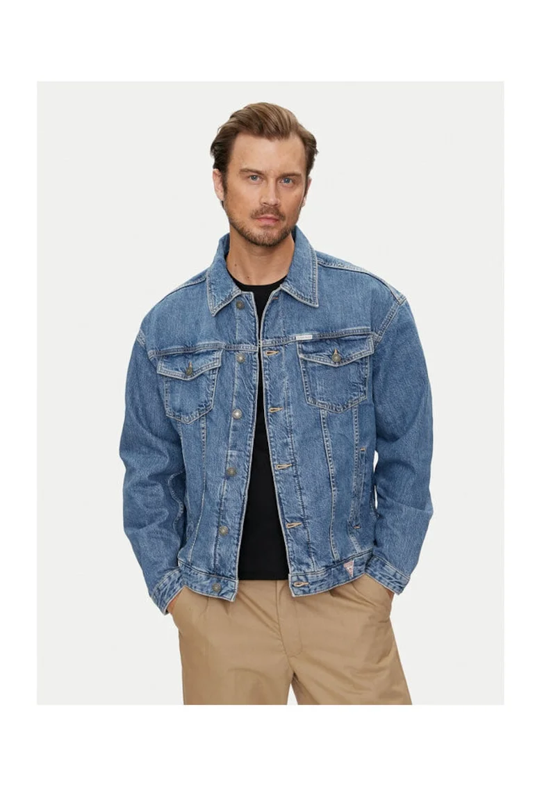 Geaca de blugi barbati  albastru, denim,