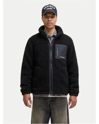 Geaca barbati  neagra, din material polar