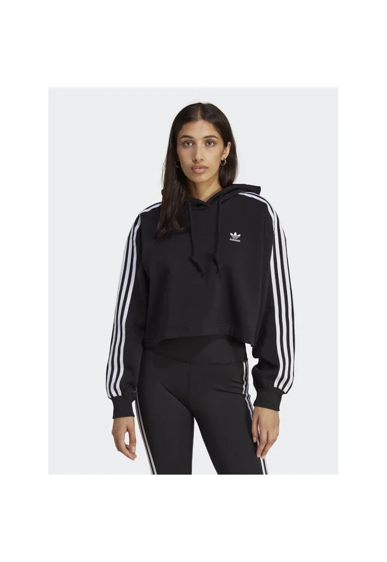 Hanorac cu gluga sport dama,  negru,