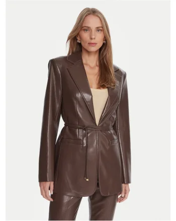 Jacheta imitatie de piele pentru femei Marciano Guess, maro, Maro
