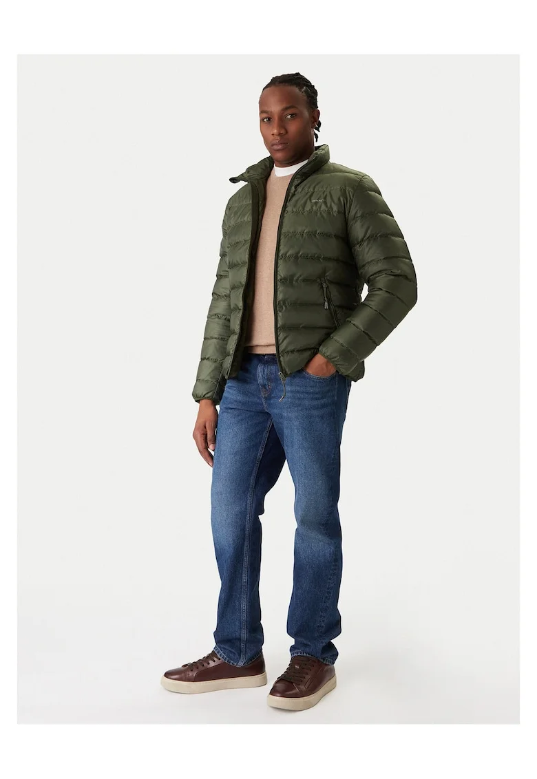 Geaca puf barbati  verde, material usor