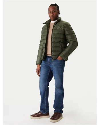 Geaca puf barbati  verde, material usor