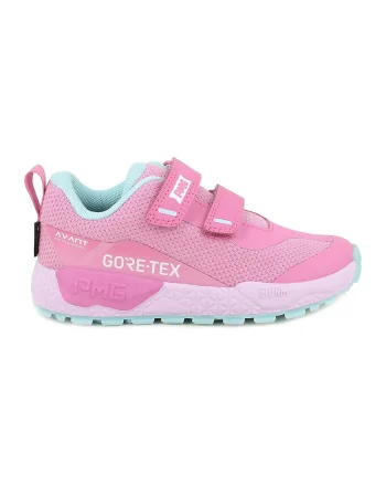 Pantofi sport din plasa cu barete cu inchidere cu velcro, Alb/Roz deschis