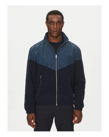 Jacheta de tranzitie barbati  bleumarin/negru