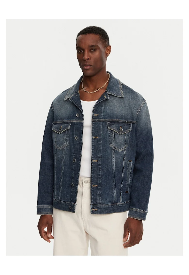 Geaca de blugi barbati Dolce Gabbana, albastru, denim,