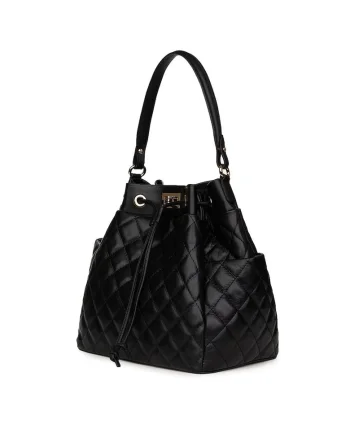 Geanta piele cu aspect matlasat Felice neagra
