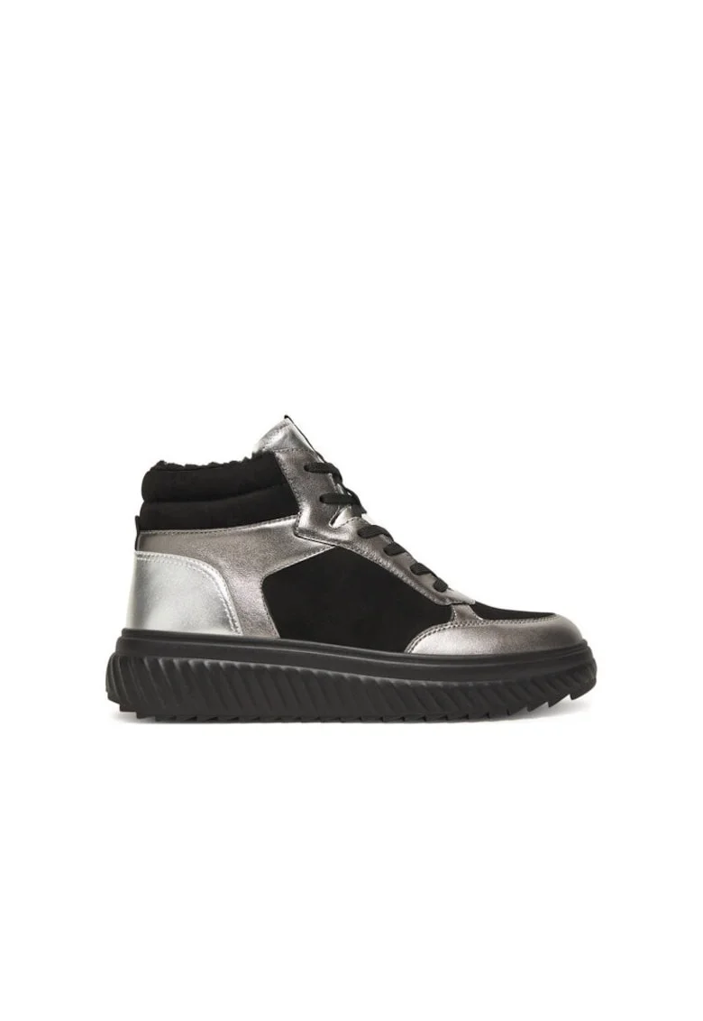 Pantofi sport dama,  Negru, piele naturala,