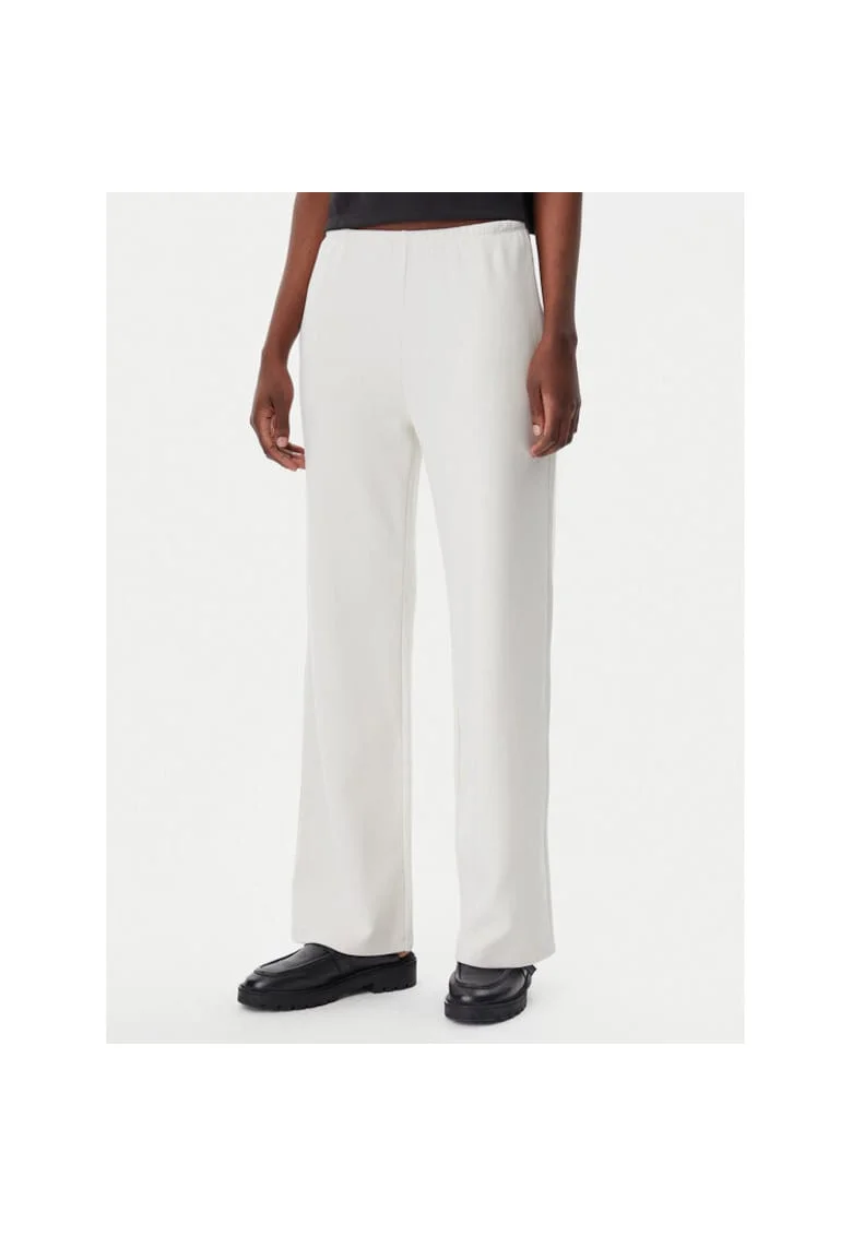 Pantaloni de trening dama  largi, alb