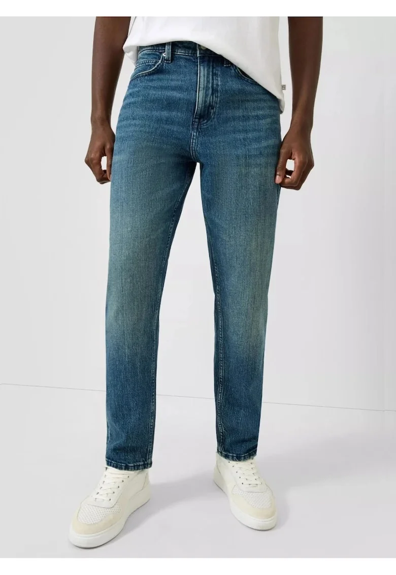 Q/S by s.Oliver Blugi barbati Devon, cu talie medie, Relaxed fit, Tapered Leg, Bleumarin inchis