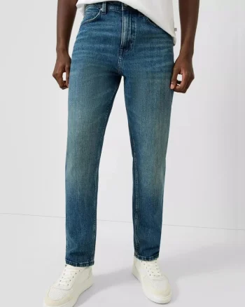 Q/S by s.Oliver Blugi barbati Devon, cu talie medie, Relaxed fit, Tapered Leg, Bleumarin inchis