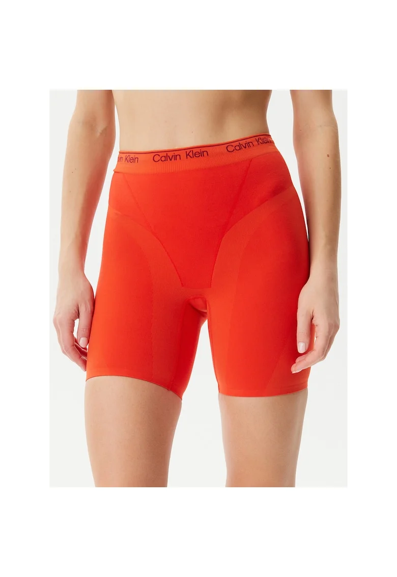 Pantaloni sport dama  portocaliu, material elastic