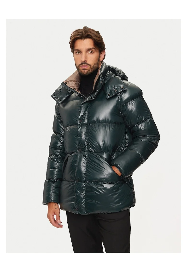 Geaca de puf barbati Hetrego, culoare verde