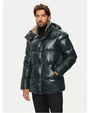 Geaca de puf barbati Hetrego, culoare verde
