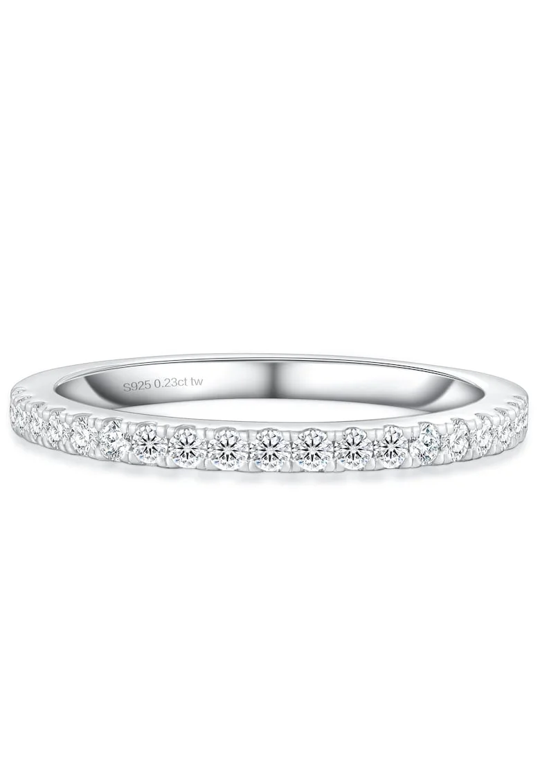 Inel Eternity cu Moissanite, Argint 925, pentru femei,