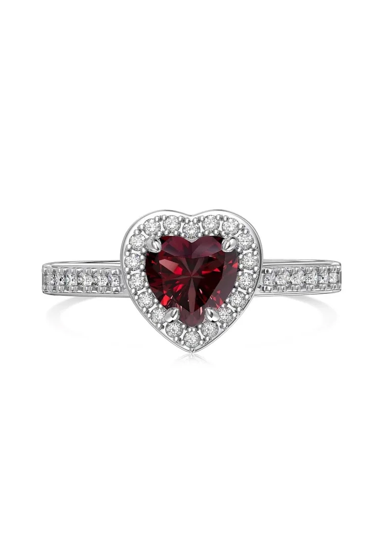 Inel  Valentine's cu Inimioara Rosie