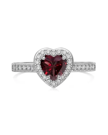Inel  Valentine's cu Inimioara Rosie