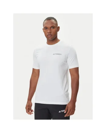Tricou sport barbati,  Terrex, bumbac, alb