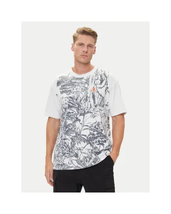 Tricou sport barbati  cu imprimeu, alb, bumbac