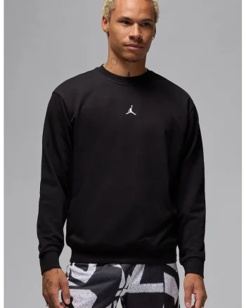 Bluza din material fleece pentru fitness Jordan Sport, Negru