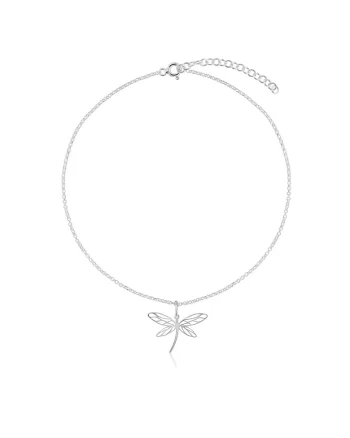 Bratara de picior din argint, Dragonfly, Argintiu