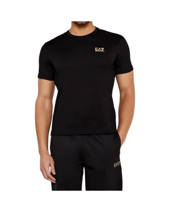 Tricou  EA7 Train Logo Series 40725, Auriu/Negru