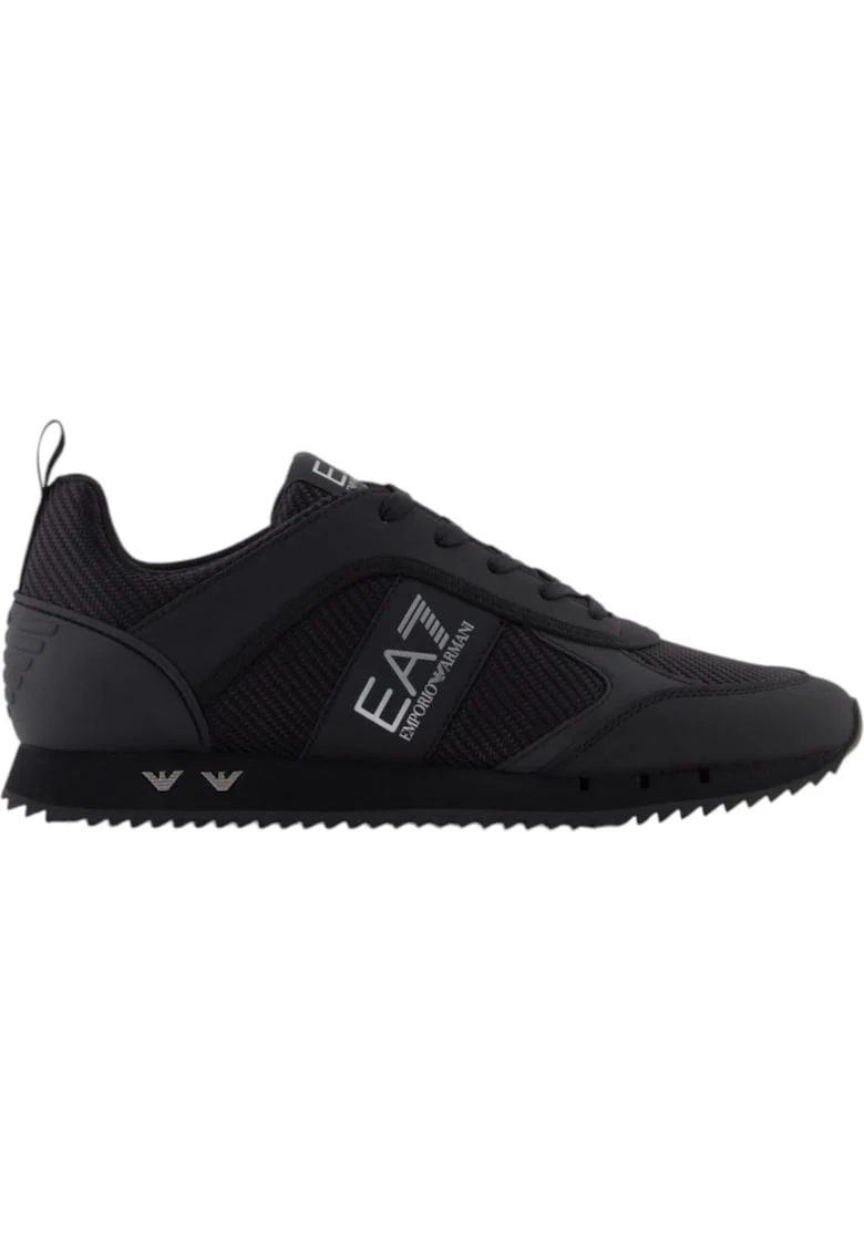 Pantofi sport  EA7 Black&White Carbon 49420, Negru/Argintiu