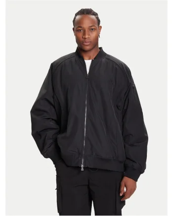 Geaca bomber barbati  negru, material rezistent,