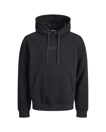 Hanorac JACK &JONES Point Badge Hood Bf 52841, Negru