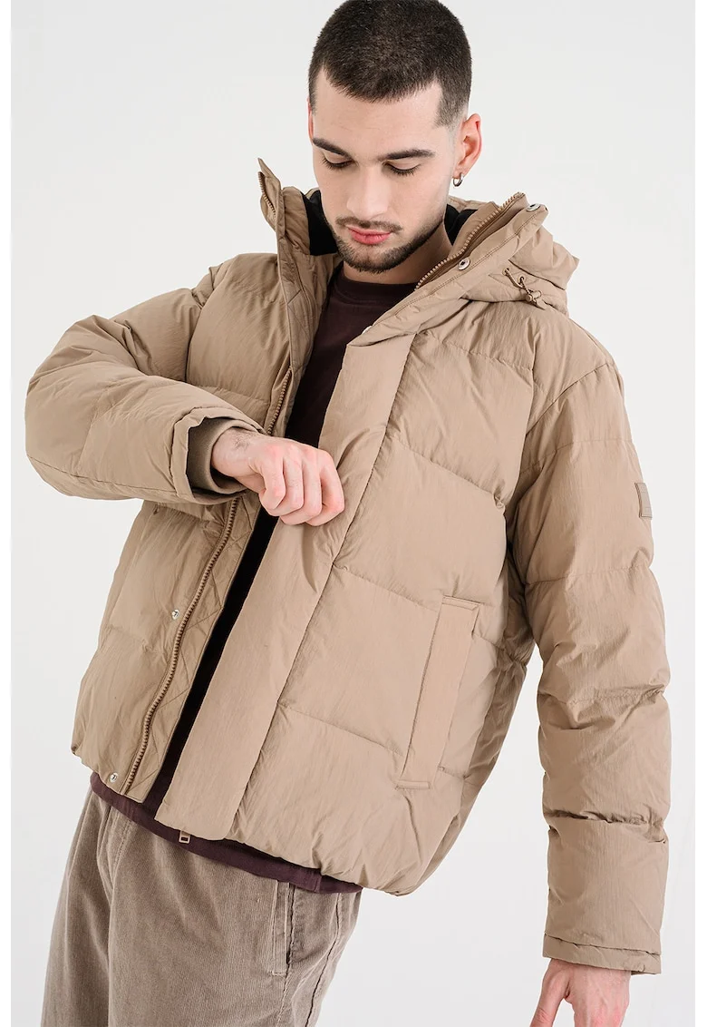 Geaca lejera cu gluga, Maro taupe deschis