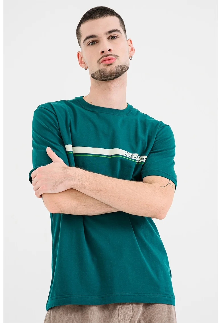 Tricou cu model uni pentru antrenament, Verde englez