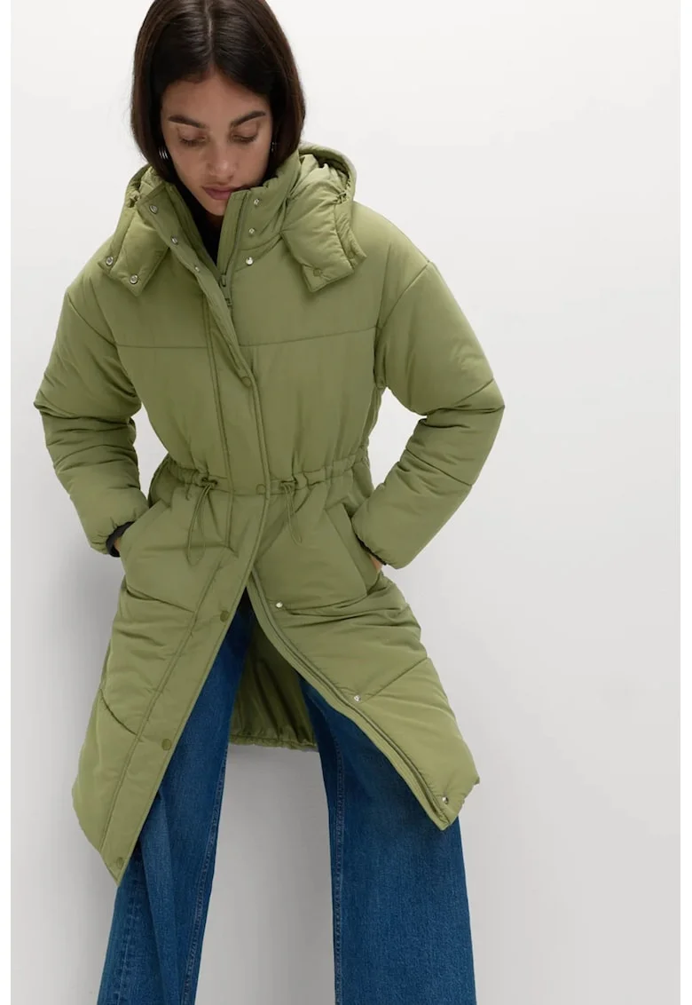 Geaca lunga cu vatelina Thermowarmth™, Verde deschis