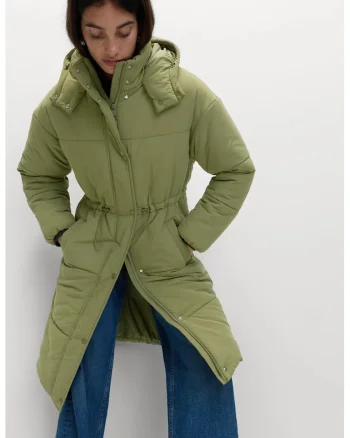 Geaca lunga cu vatelina Thermowarmth™, Verde deschis