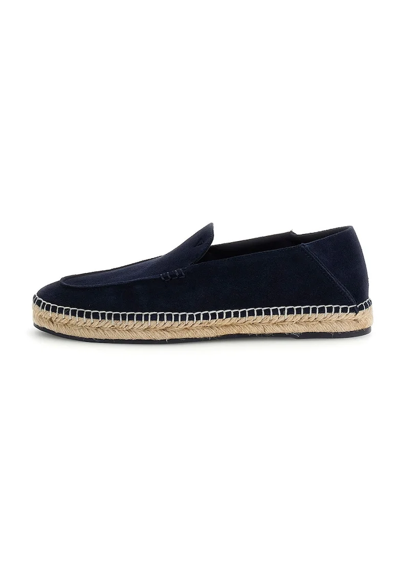 Espadrile din piele intoarsa, Albastru ultramarin