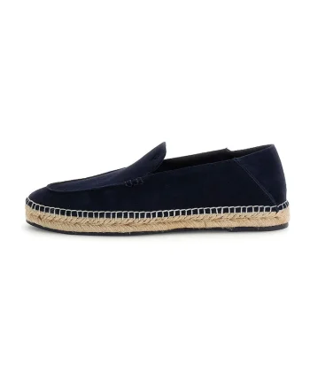 Espadrile din piele intoarsa, Albastru ultramarin